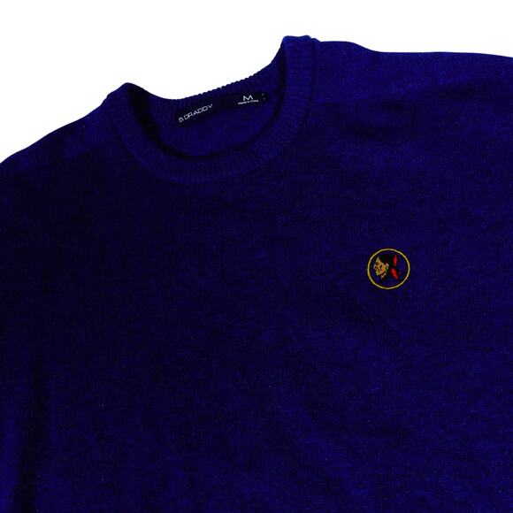 B Draddy Scottish Cashmere Blue Sweater Seminole Golf Club Mens Medium - Picture 1 of 6